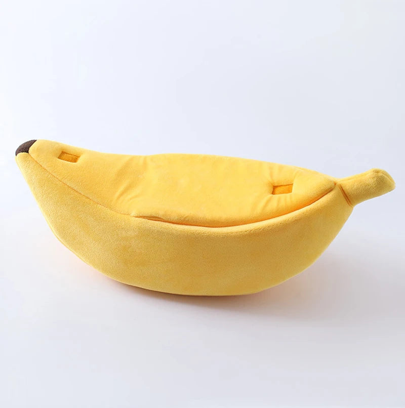PetJoyHub™ Cozy Banana Peel Pet Bed