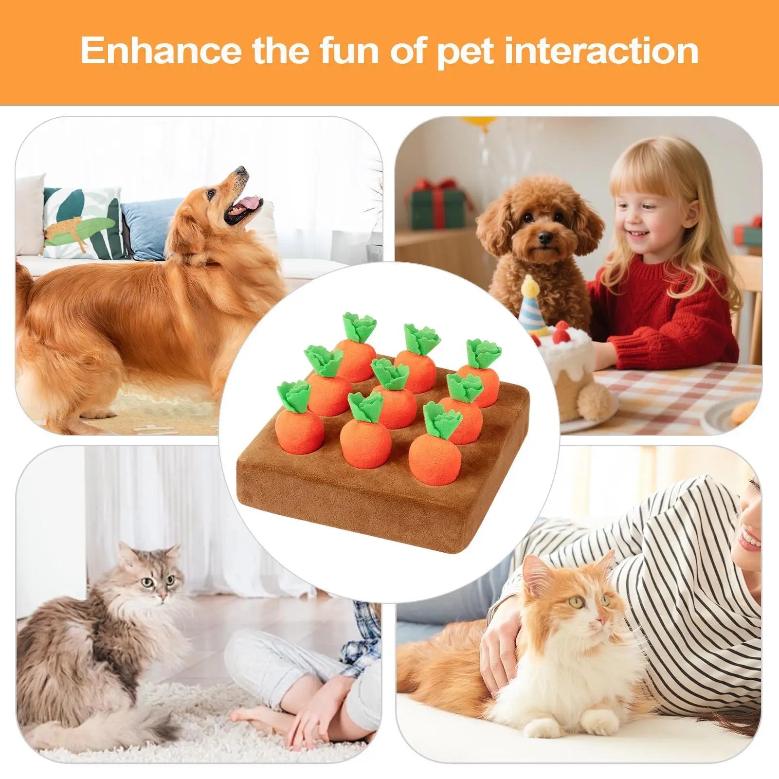 Carrot Patch Foraging Puzzle Mat