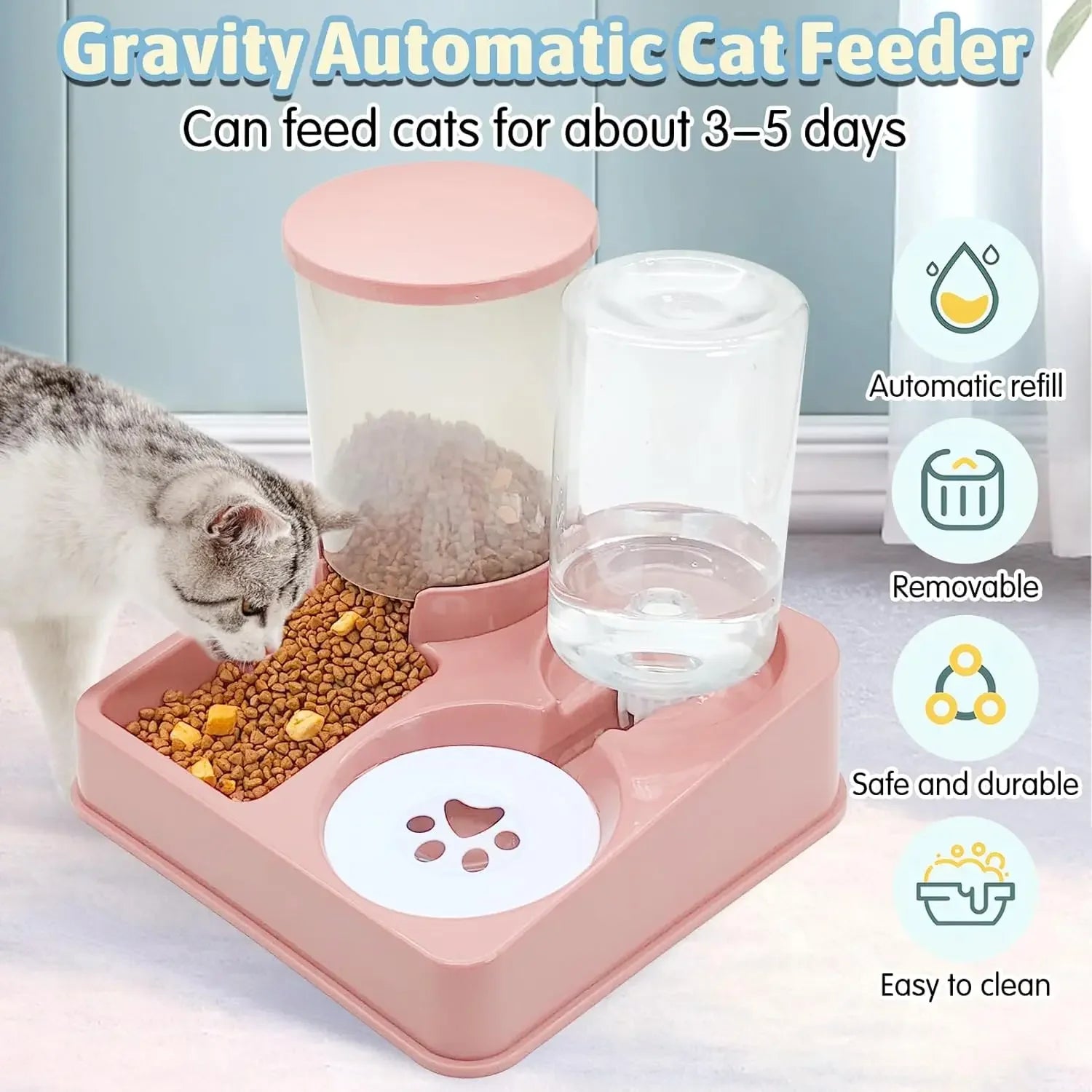 Gravity Tilt 2-in-1 Automatic Feeding Station
