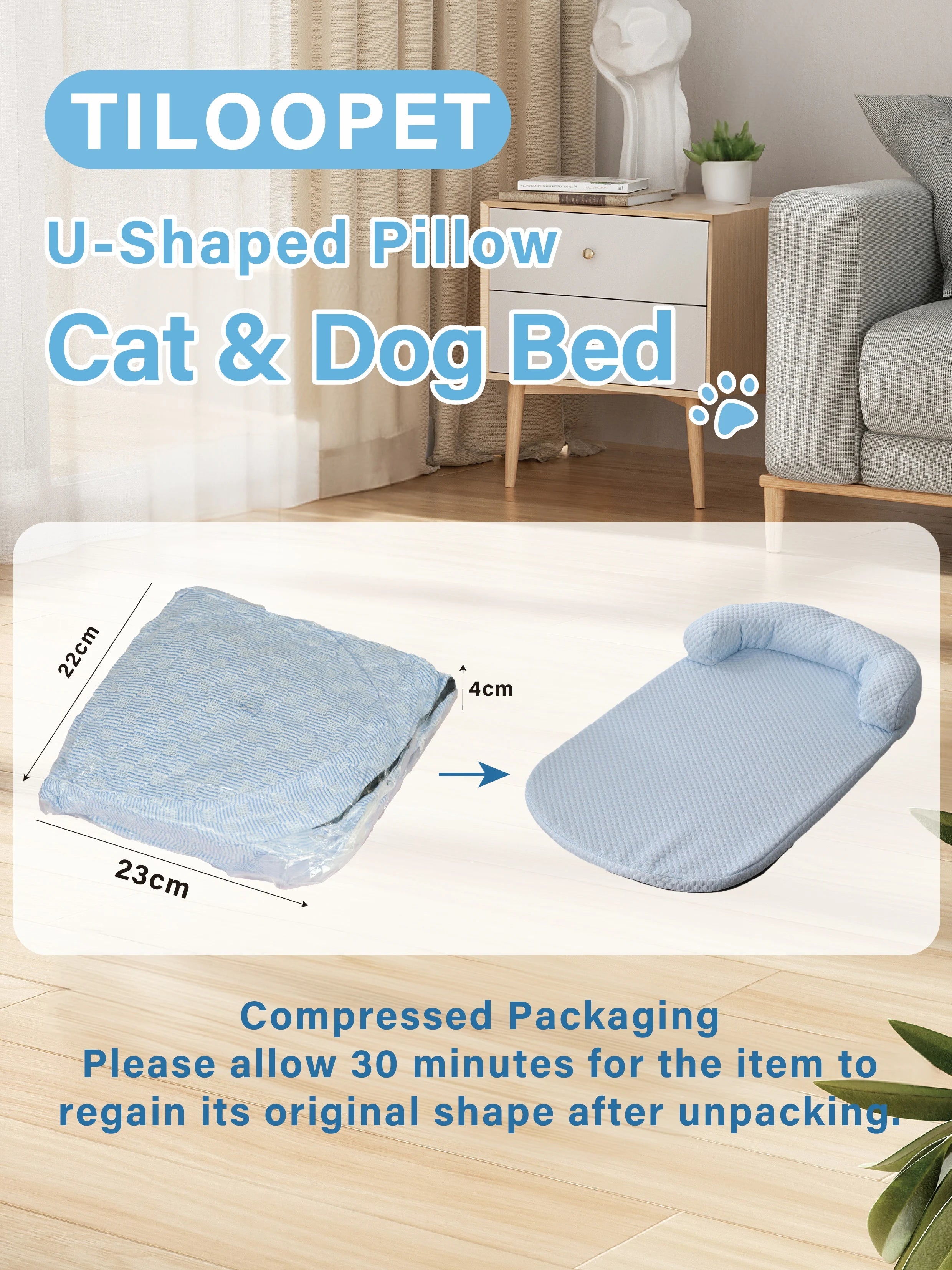 Petjoyhub™ Orthopedic Cooling Bed & Breathable Sleep Mat