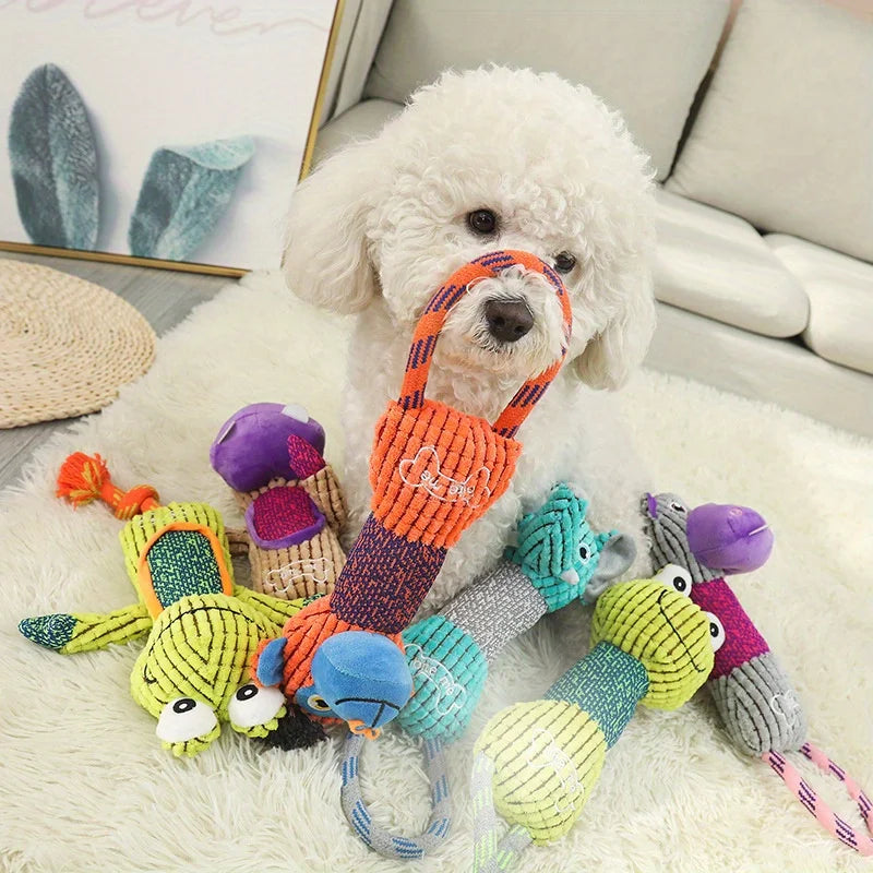 Cuddle Critter Squeaky Plush Dog Toy